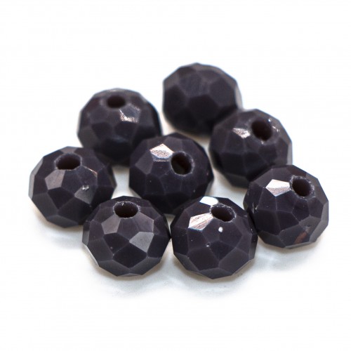 Бусины рондели 6*4мм, темно-сиреневый